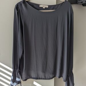 LOFT Women's Gray Long Sleeve Top